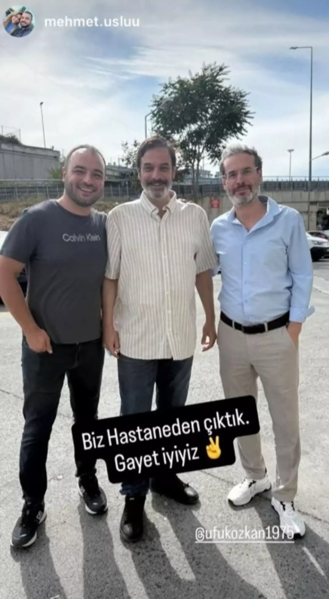 Ufuk Ozkan Hastaneden Cikti Taburcu Edildikten Sonra Ilk Kare Geldi