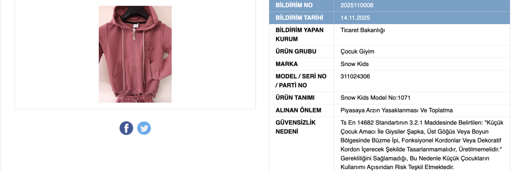 Anne Ve Babalar Dikkat Cocuk Giyim Urunu Yasaklandi Piyasadan Toplatiliyor (1)