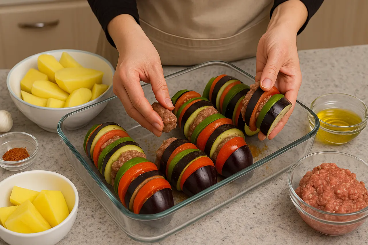 Gelinim Mutfakta Sebzeli Yelpaze Kebabi Tarifi Sebzeli Yelpaze Kebabi Nasil Yapilir (1)-1