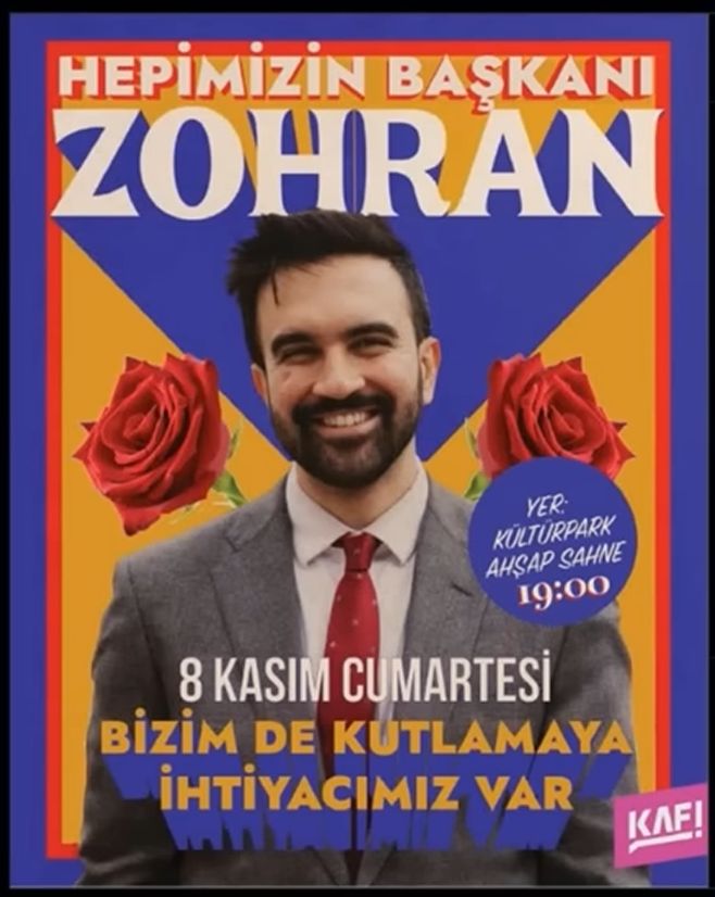 New York Belediye Baskani Zohran Mamdaninin Zaferi Izmirde Kutlanacak