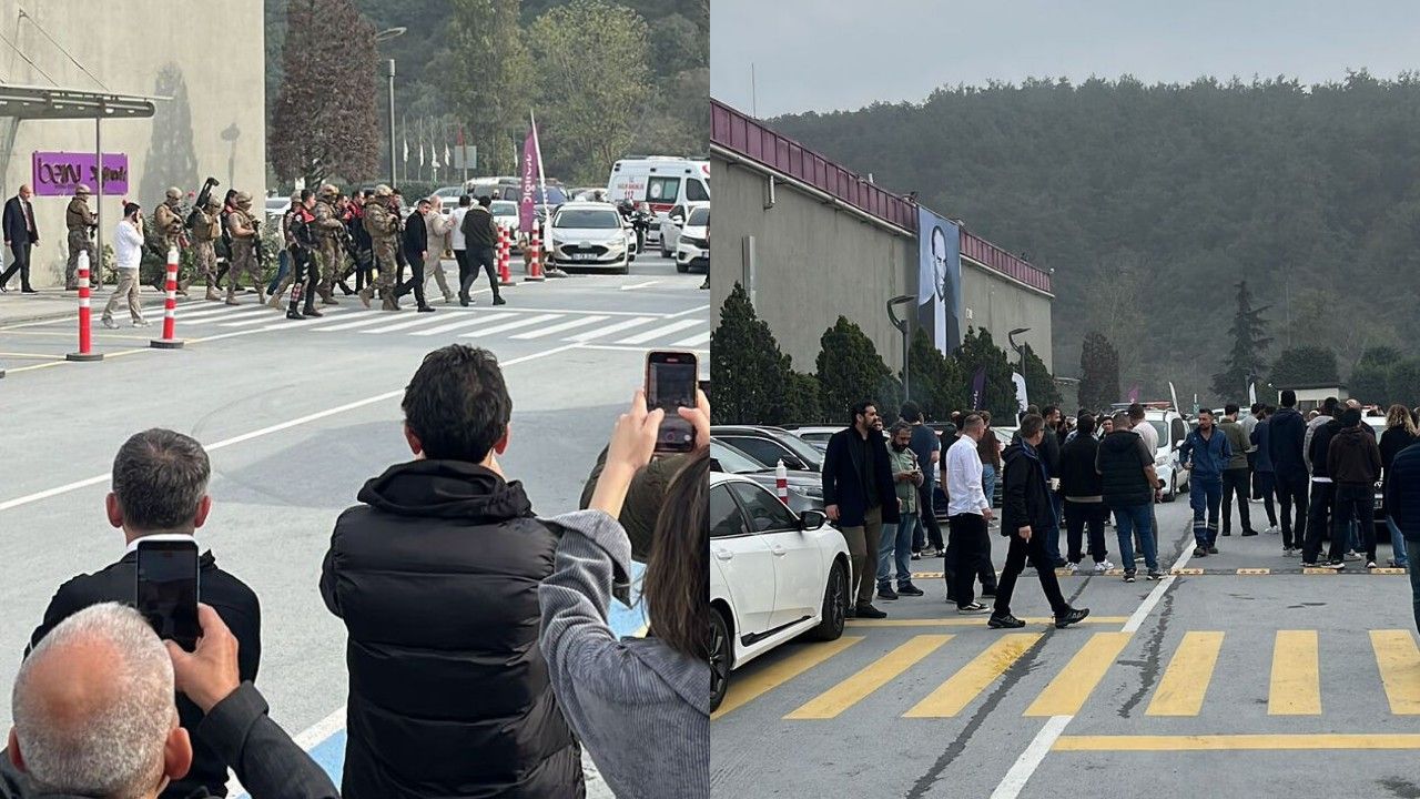 Son Dakika Bein Sports Binasina Silahli Baskin Muzakereci Polisler Olay Yerinde