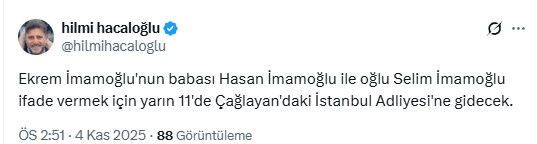 Son Dakika Ekrem Imamoglunun Babasi Ve Oglu Ifade Verecek (2)