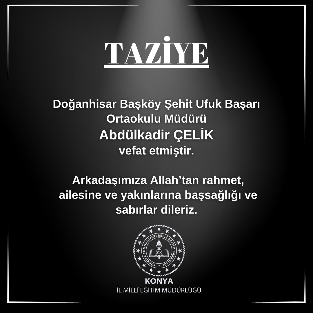 Sevilen Okul Muduru Abdulkadir Celik Vefat Etti-1