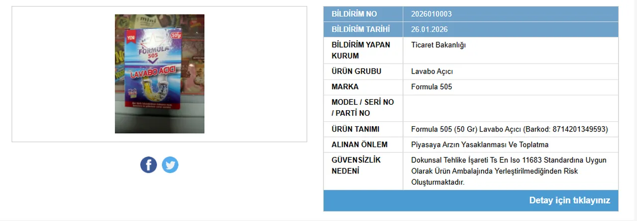 Bakanlik O Markayi Ifsa Etti Bir Temizlik Urununun Satisi Yasaklandi