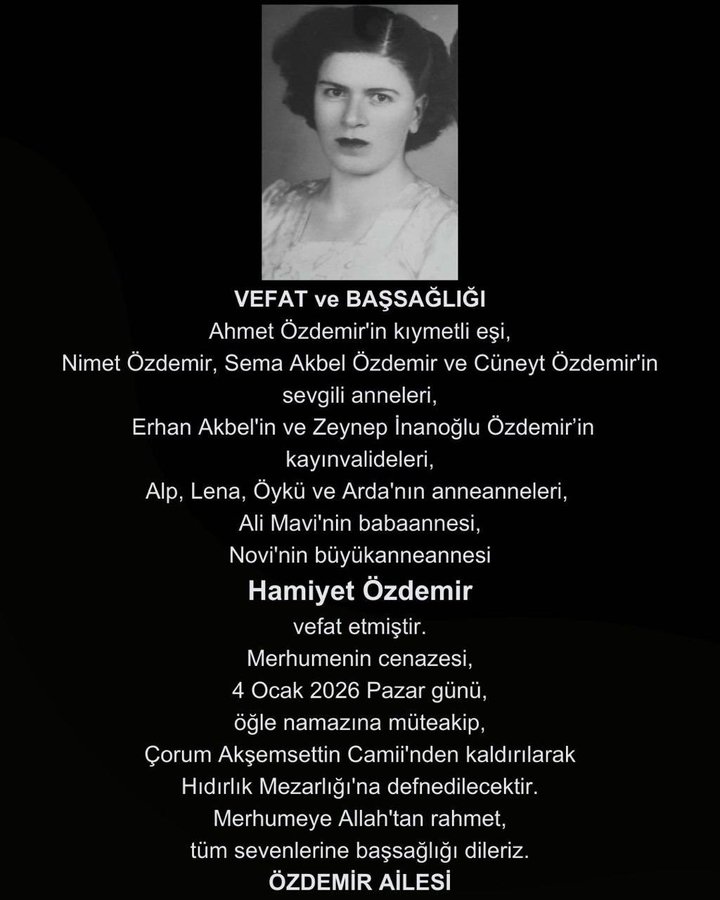 Gazeteci Cuneyt Ozdemirin Annesi Hamiyet Ozdemir Vefat Etti