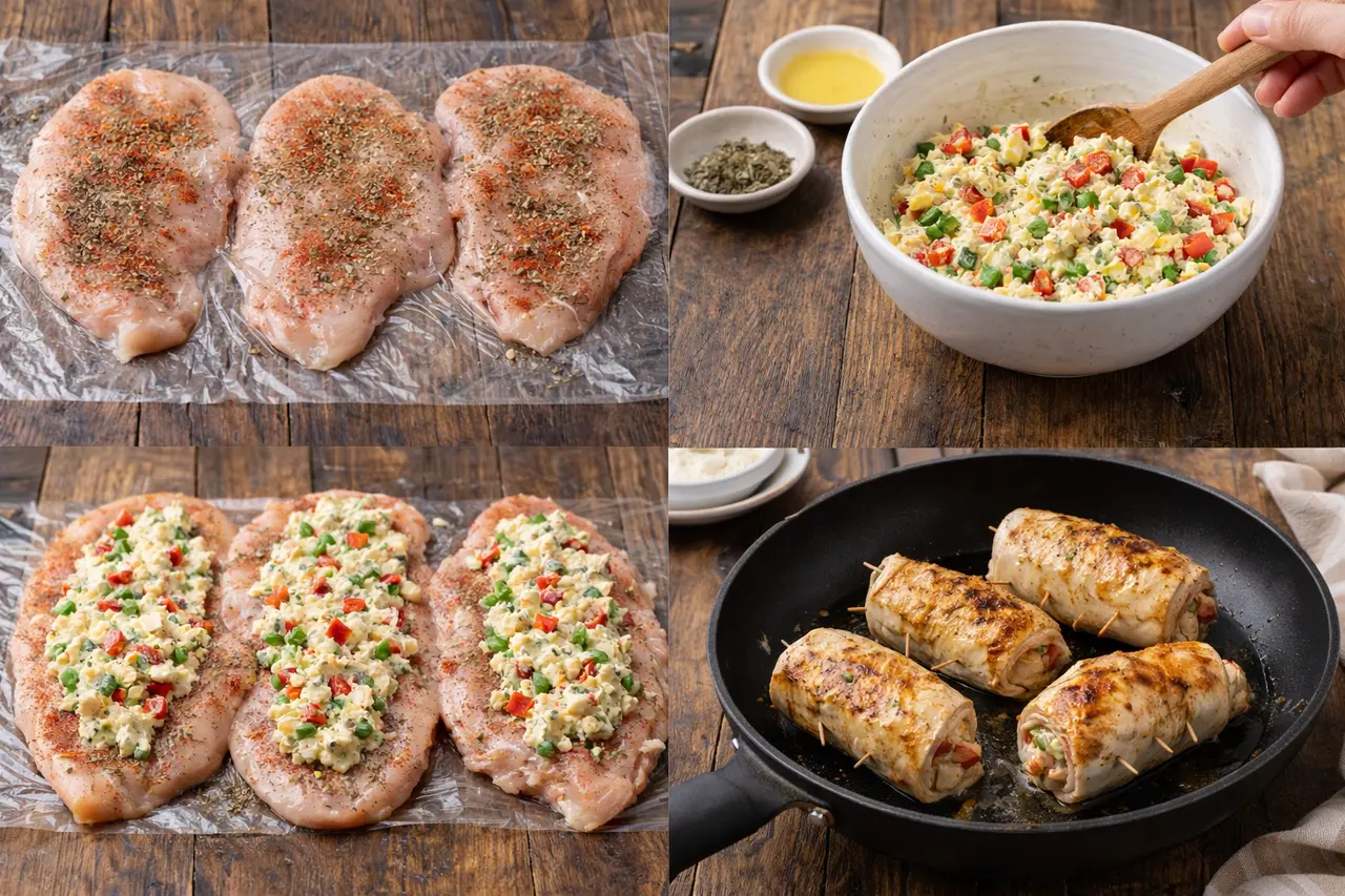 Gelinim Mutfakta Tavuklu Lezzet Rulosu Tarifi Tavuklu Lezzet Rulosu Nasil Yapilir (2)