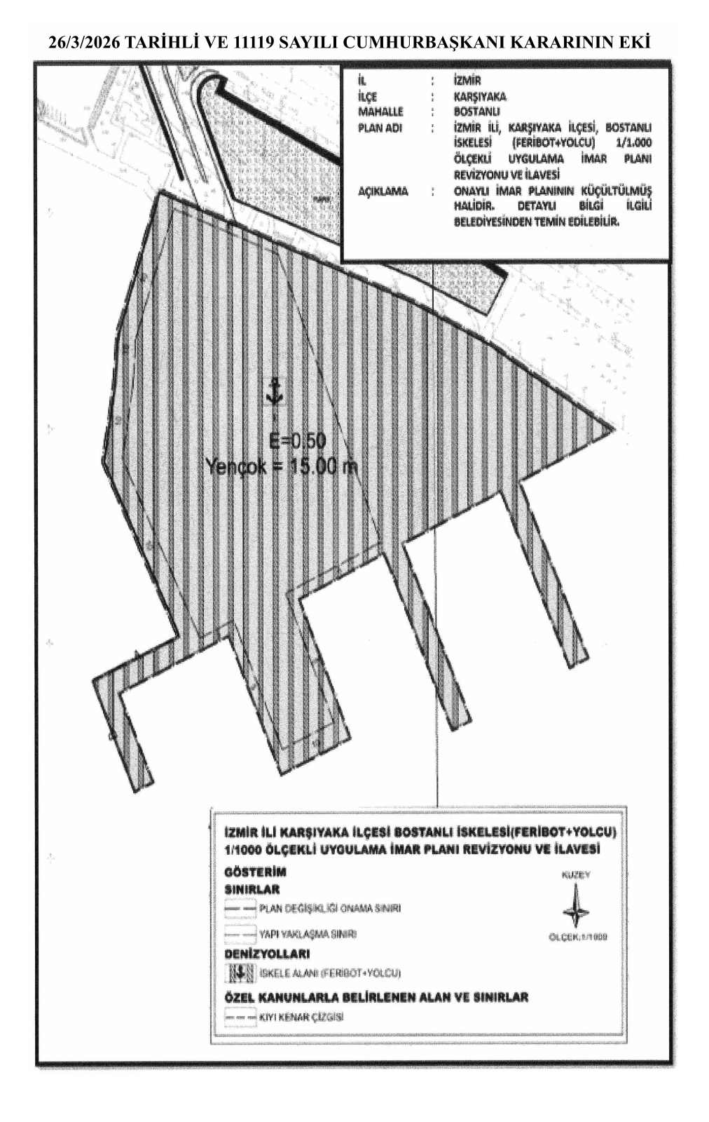 Bostanli Iskelesi Imar Plani Resmi Gazetede-1