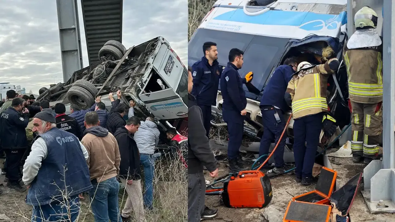 Ankarada Otobüs Kazası