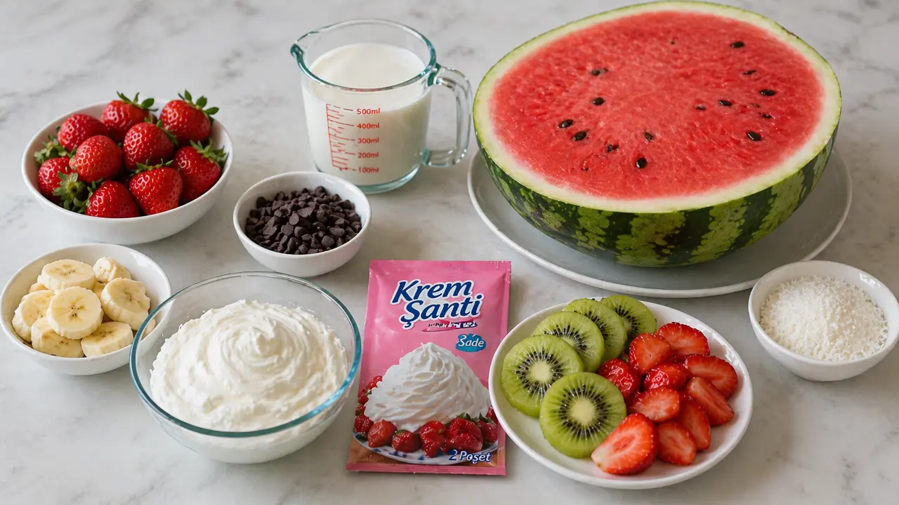 Gelinim Mutfakta Cocuklar Icin Karpuz Pasta Tarifi Cocuklar Icin Karpuz Pasta Nasil Yapil (2)