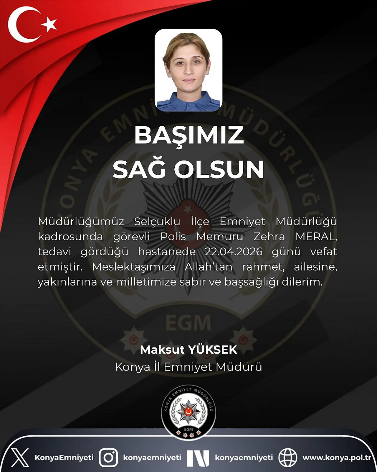 Polis Memuru Zehra Meral Vefat Etti-1