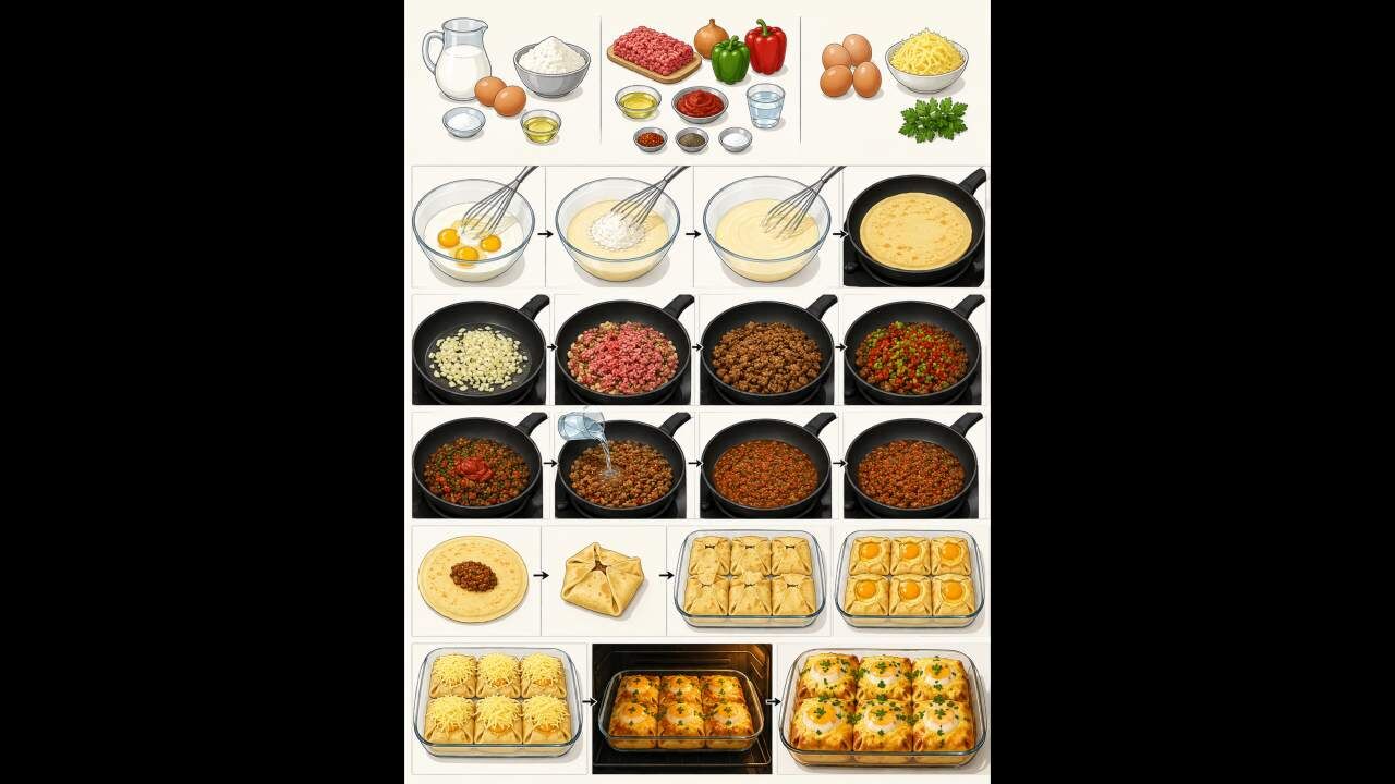 Gelinim Mutfakta Etli Yumurtali Krep Kapama Tarifi Etli Yumurtali Krep Kapama Nasil Yapil