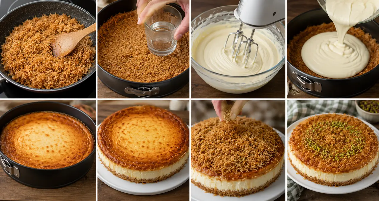 Gelinim Mutfakta Kadayifli Cheesecake Tarifi Kadayifli Cheesecake Nasil Yapilir (1)