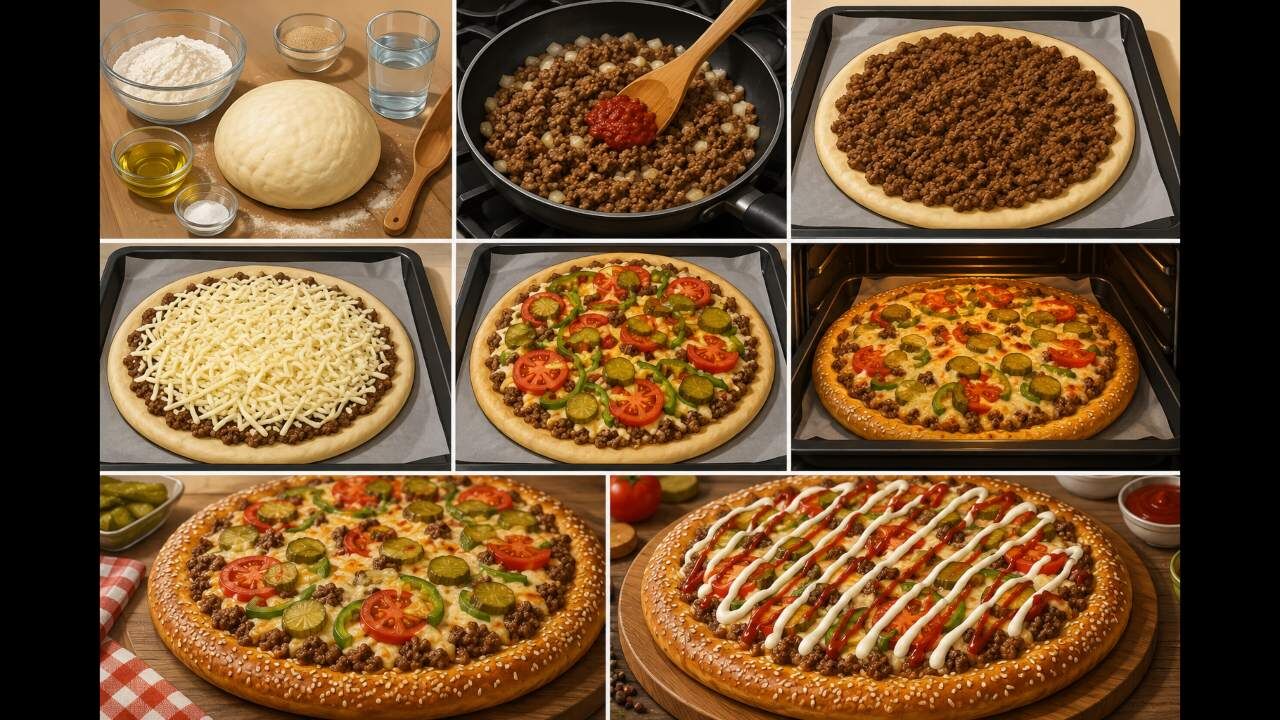 Gelinim Mutfakta Burger Pizzasi Tarifi Hamurlu Burger Pizzasi Nasil Yapilir (1)