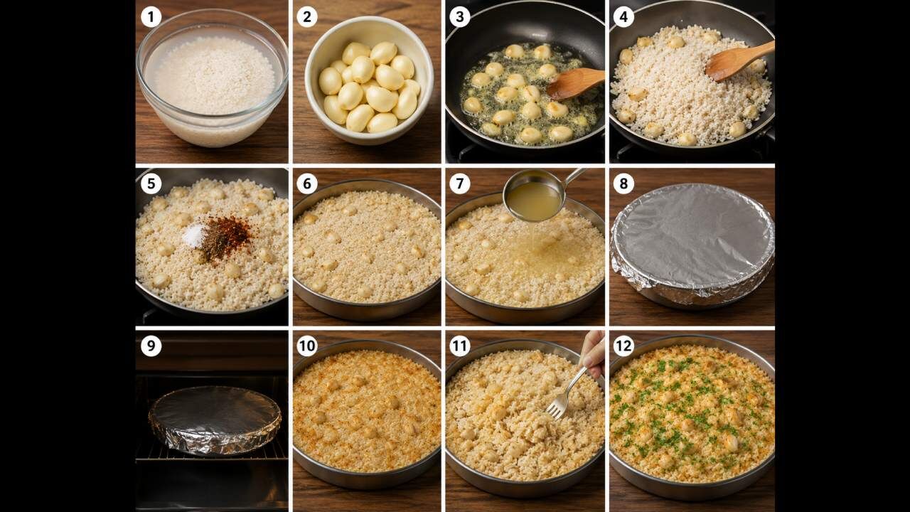 Gelinim Mutfakta Sarimsakli Tepsi Pilavi Sarimsakli Tepsi Pilavi Nasil Yapilir (2)