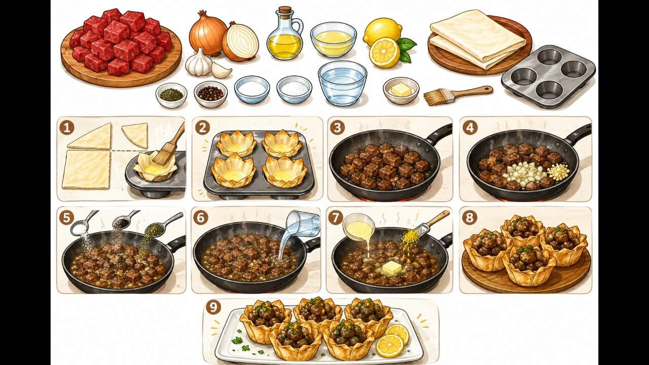 Gelinim Mutfakta Yufka Kasesinde Limonlu Et Tarifi Yufka Kasesinde Limonlu Et Nasil Yapil