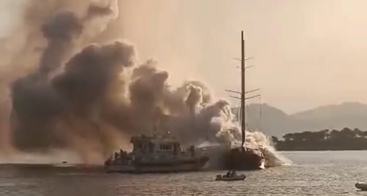 Gocek Aciklarinda Tekne Yandi Yenibakishaber