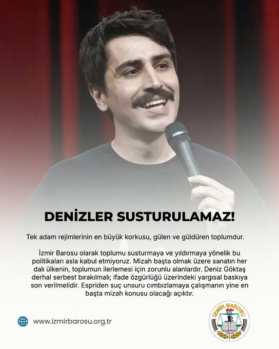 Izmir Barosundan Deniz Goktas Tepkisi Denizler Susturulamaz