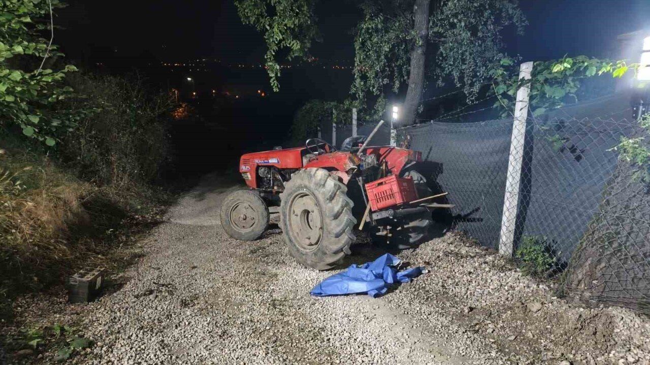 Traktör Devrildi Sürücü Öldü1