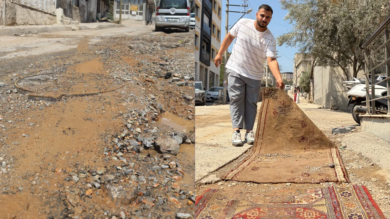 Bayraklida Bozuk Ve Camurlu Yollar Vatandasi Isyan Ettirdi Vatandas Cozumu Halida Buldu (1)