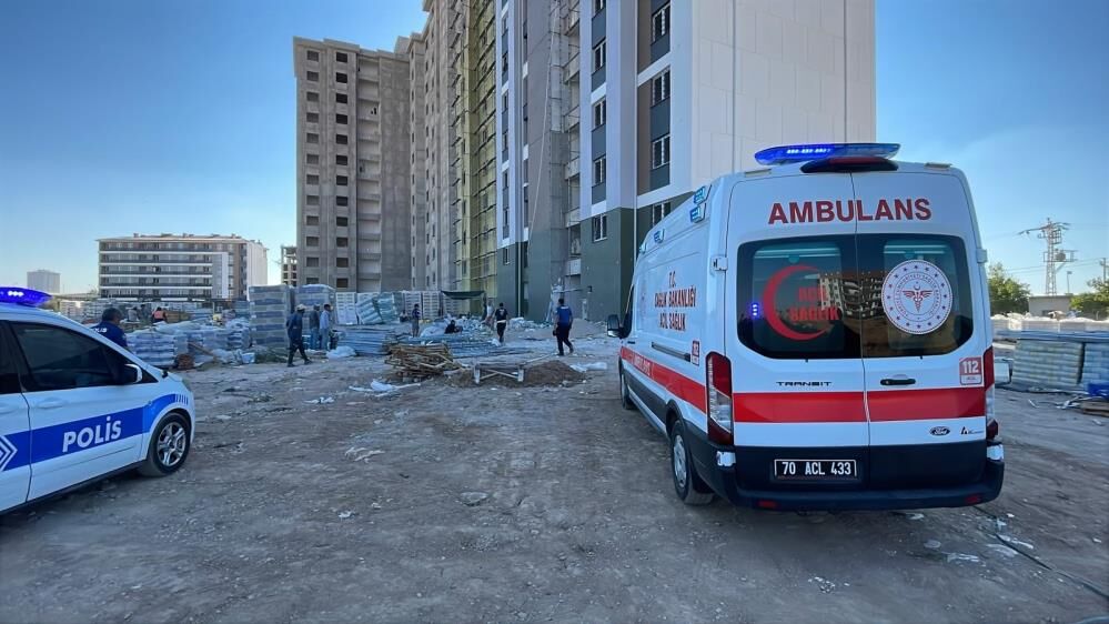 5 metre yükseklikten düşen 57 yaşındaki inşaat işçisi hayatını kaybetti