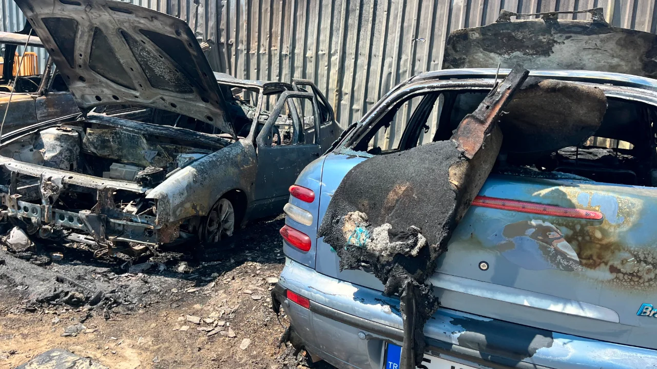 Izmirde Araclar Alevlere Teslim Oldu 4 Otomobil Kullanilamaz Hale Geldi (2)