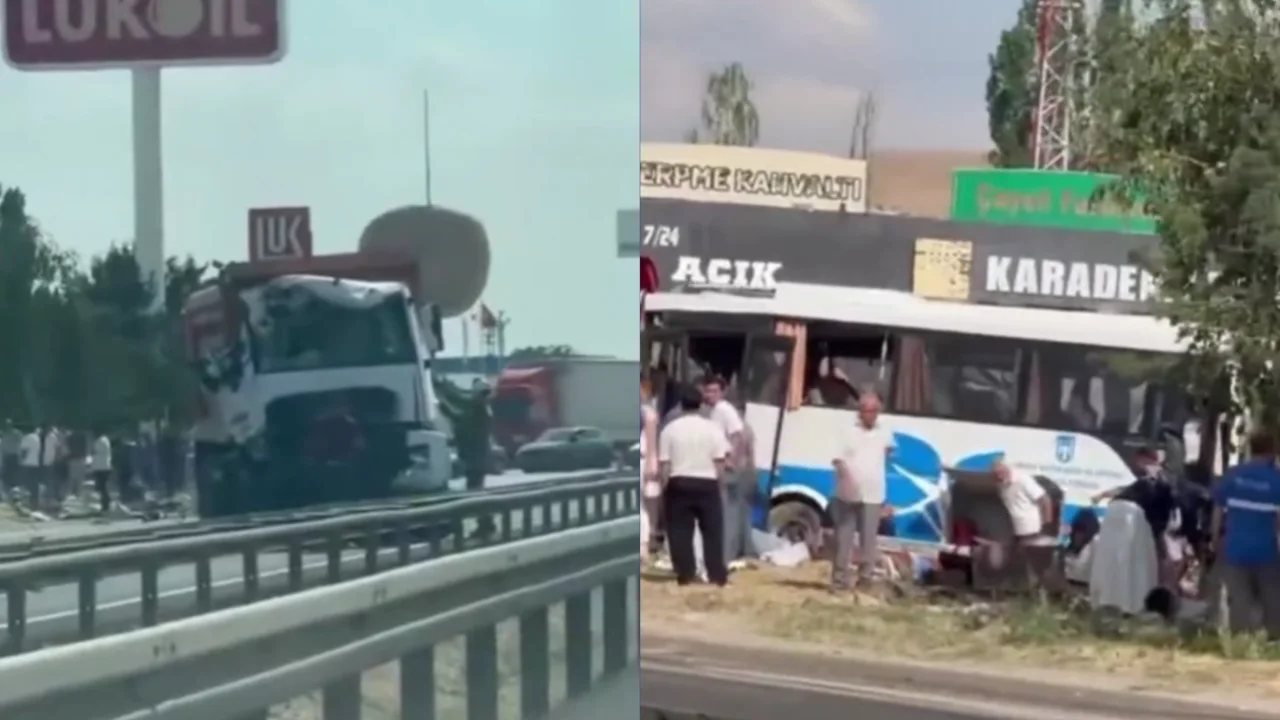 Polatli Da Halk Otobusu Ile Kamyon Carpisti Ekipler Bolgeye Sevk Edildi Yenibakishaber