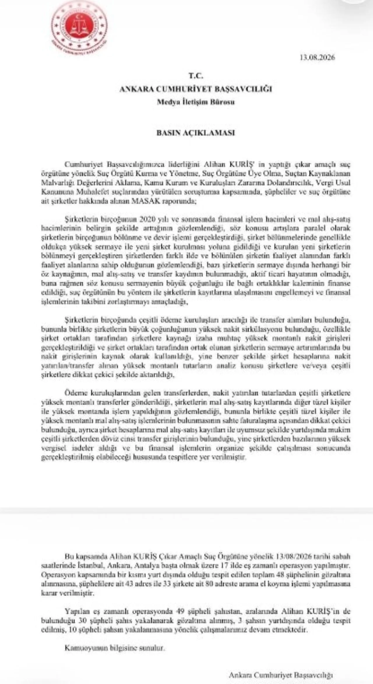Suleymancilar Cemaatine Yonelik Operasyonda Tum Sirketlere Kayyim Atandi (1)