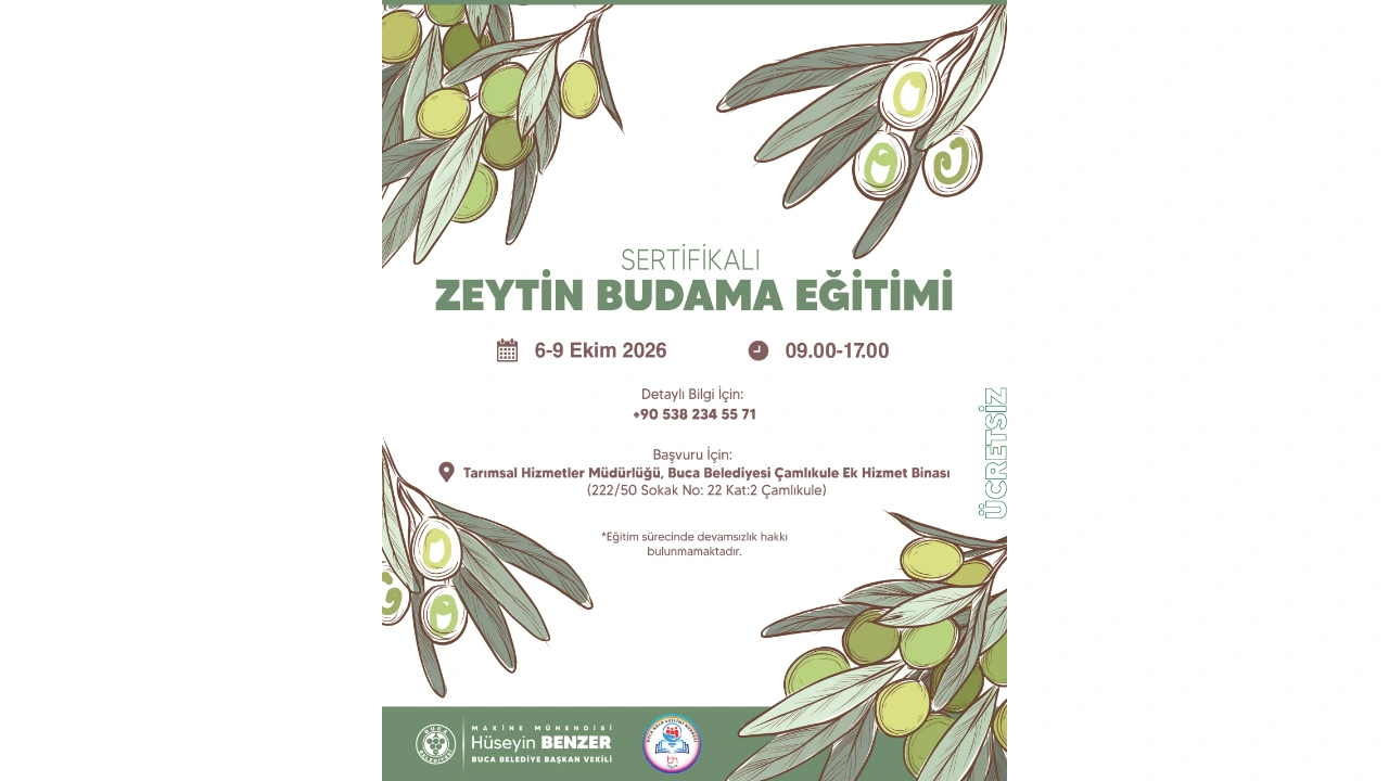 Buca Belediyesi’nden üreticilere zeytin budama eğitimi