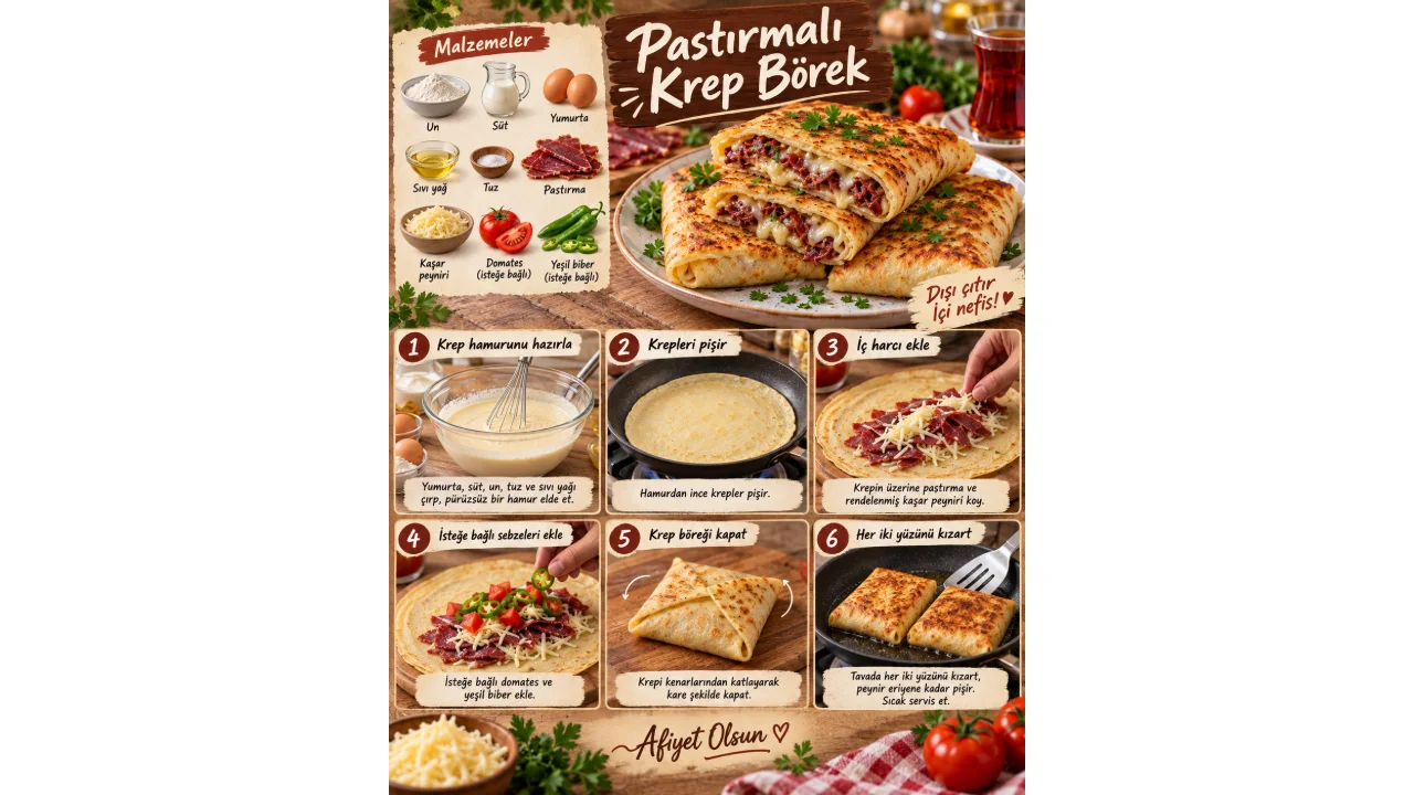 Gelinim Mutfakta Pastirmali Krep Borek Tarifi Pastirmali Krep Borek Nasil Yapilir Yenibakishaber (2)