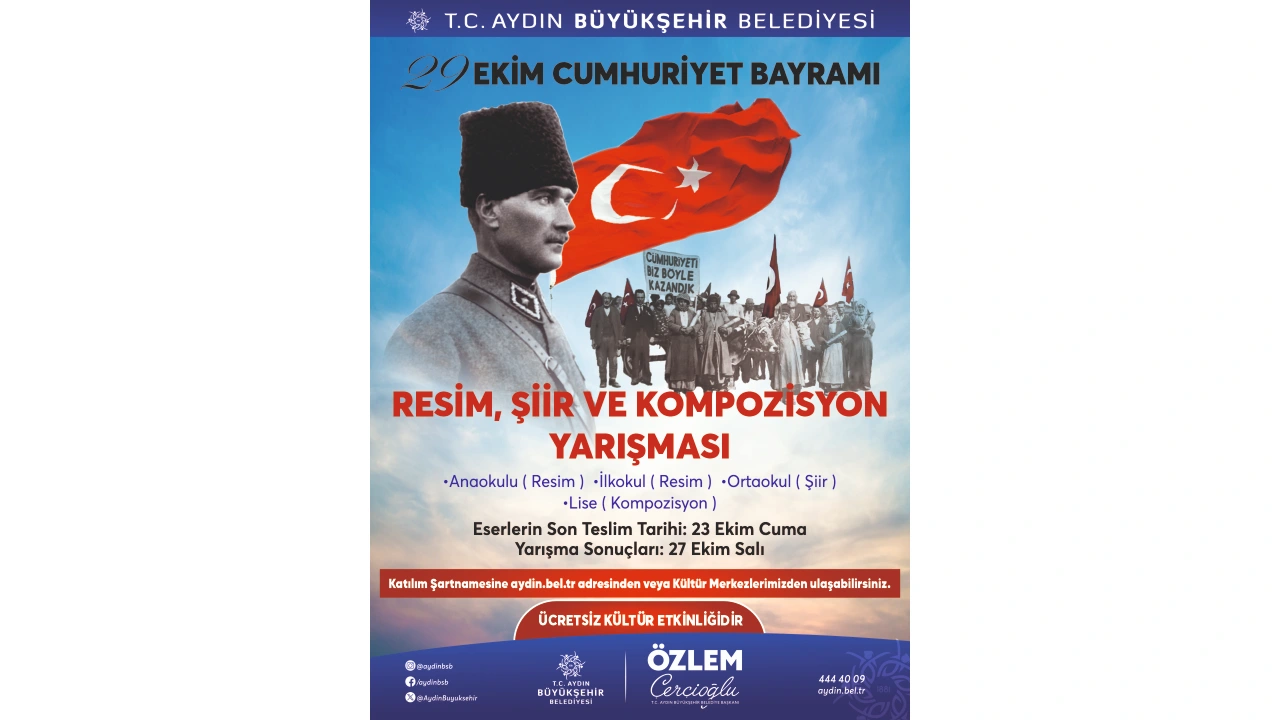 Aydın'da öğrenciler 'Cumhuriyet' için yarışacak
