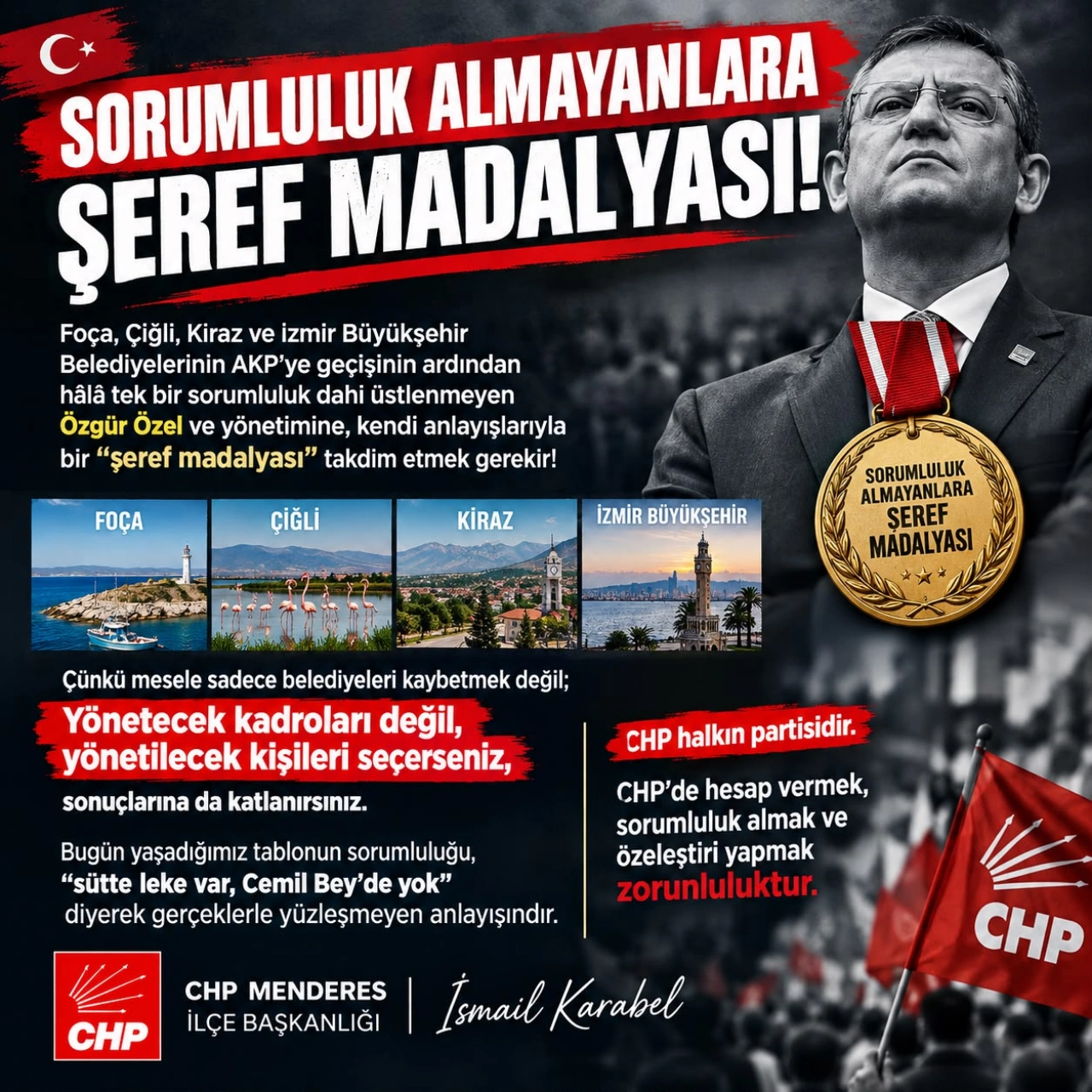 Chp Li Karabel Ozel E Yuklendi Seref Madalyasi Takdim Etmek Gerek Yenibakishaber