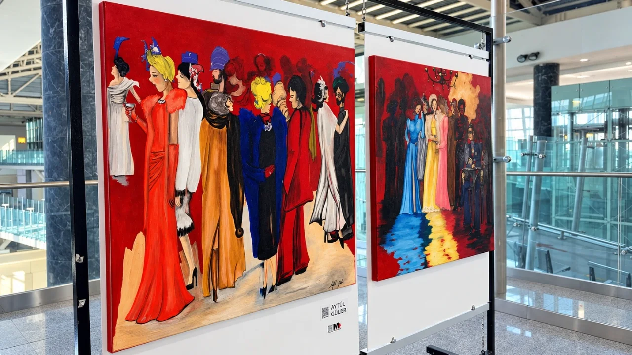 Izmir Adnan Menderes Havalimaninda Art Port Izmir Sergisi Acildi (2)