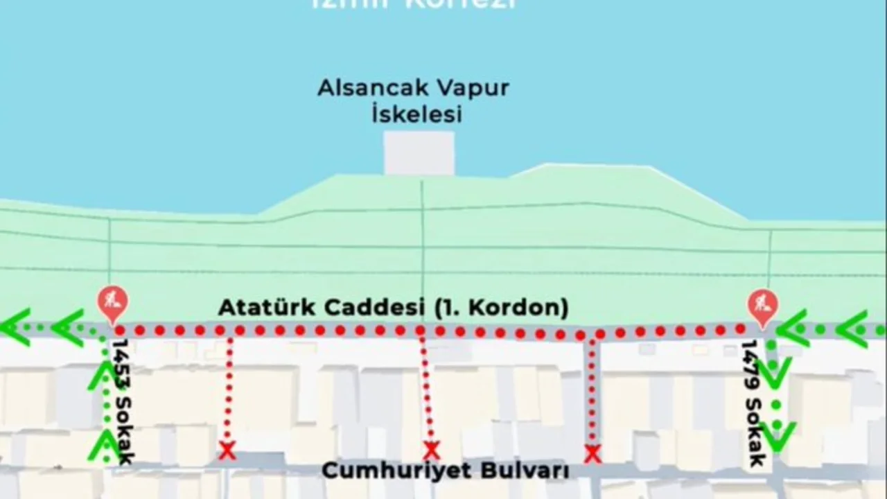 Izmir Konak Ta Trafik Duzenlemesi Ataturk Caddesi Arac Trafigine Kapatildi Yenibakishaber