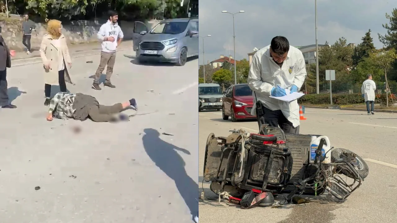 Otomobil ile çapışan 57 yaşındaki motorlu bisiklet sürücüsü hayatını kaybetti